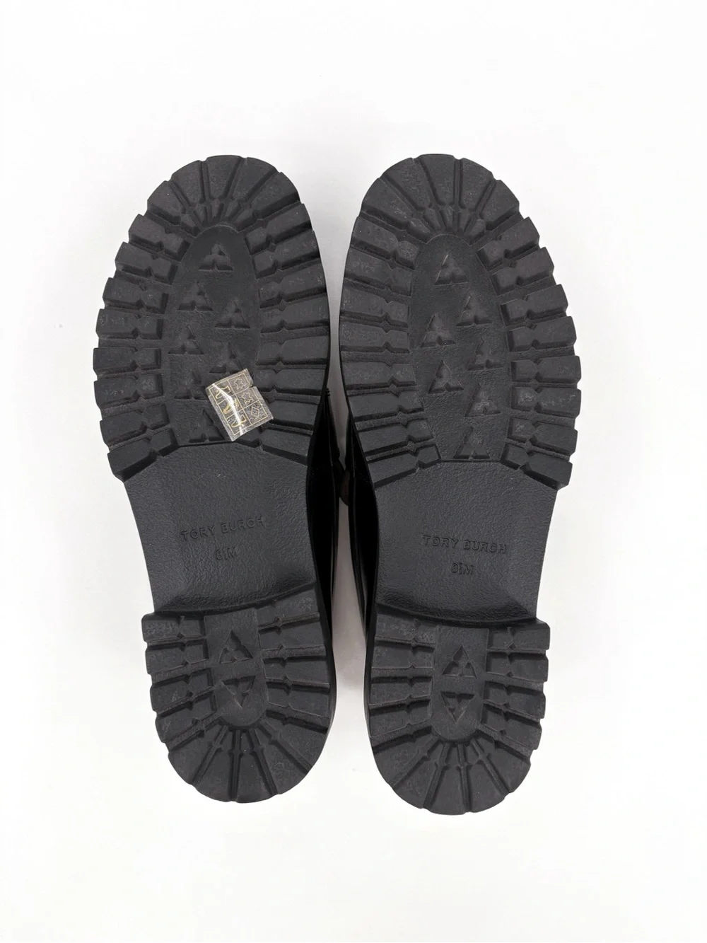 TORY BURCH Classic Lug Loafer Black Leather Platform Loafers 8.5